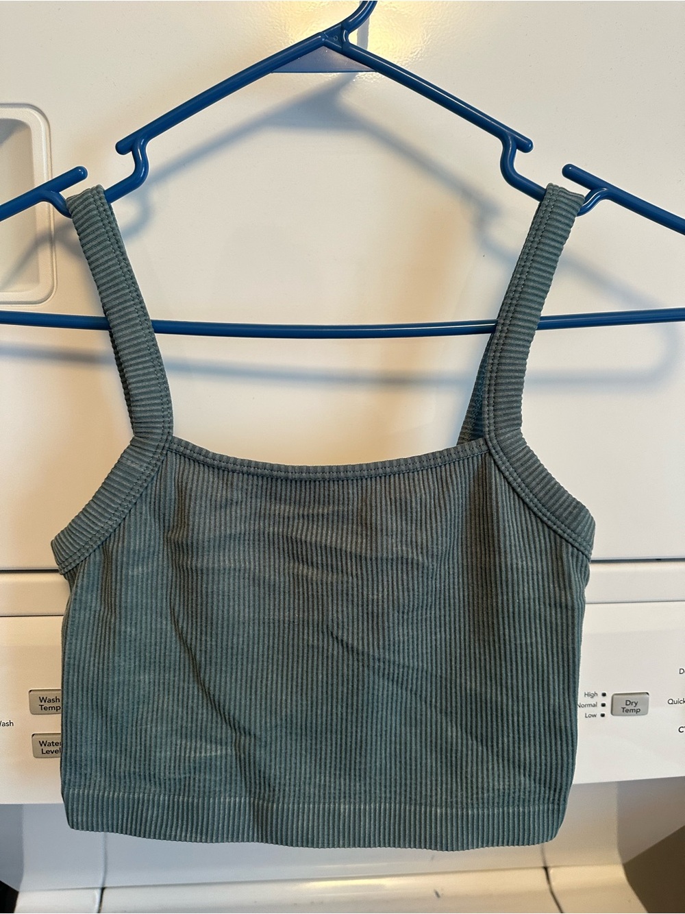 Colsie Ribbed Square-Neck Crop Camisole - Olive